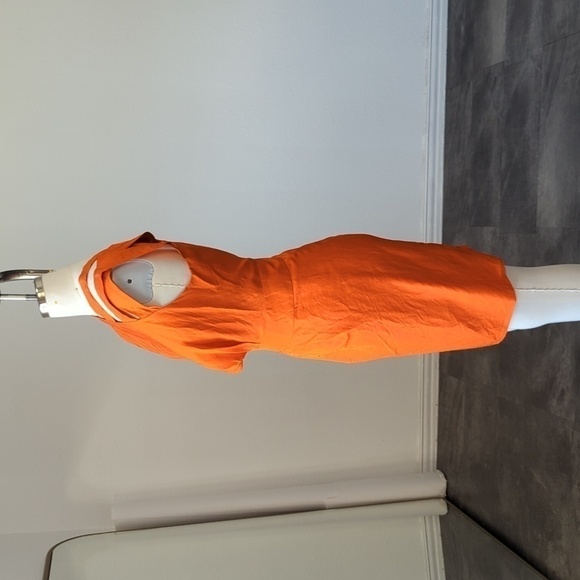 Yigal Azrouel NY Strappy Asymmetric Sheath Dress Orange 4 party cocktail summer - Picture 2 of 8